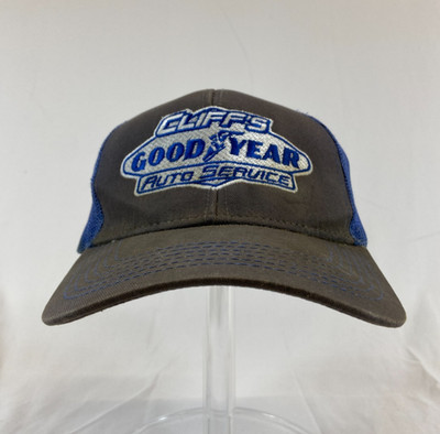 Goodyear Cliffs Auto Service Baseball Cap Snapback Hat Mesh Back Gray Work Wear