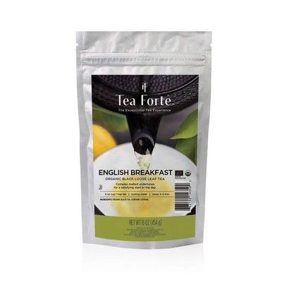 English Breakfast Premium Organic Loose Leaf Caffeinated Black Tea Blend, Res...