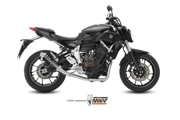 Mivv GP Auspuff Komplettanlage Carbon Passend FüR Yamaha MT-07 2014-2024-image