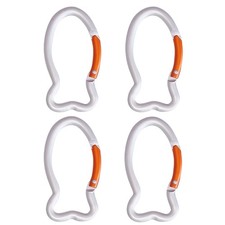 4Pcs Fish Shape Spring Snap Clip Metal Keychains Buckles Backpacks Carabiner