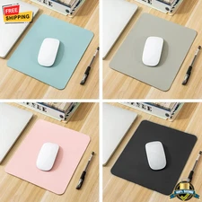 1 pc Small PU Leather Mouse Pad Non-Slip Waterproof Gaming Desk Mat for PC