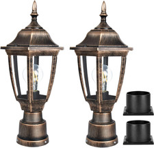 Outdoor Post Lights, Electric Exterior Lamp Post Light Fixture with Pier Mount B