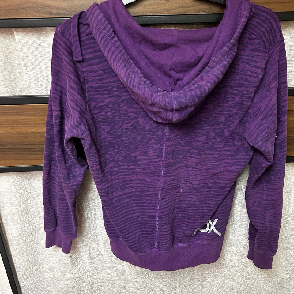 Fox Racing Hoodie Womens XL Y2K 2000s Black Zip Up Sweatshirt Grunge - Image 2 of 4