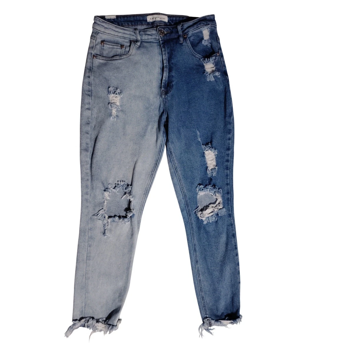 FRAME Le Low Baggy distressed high-rise wide-leg jeans