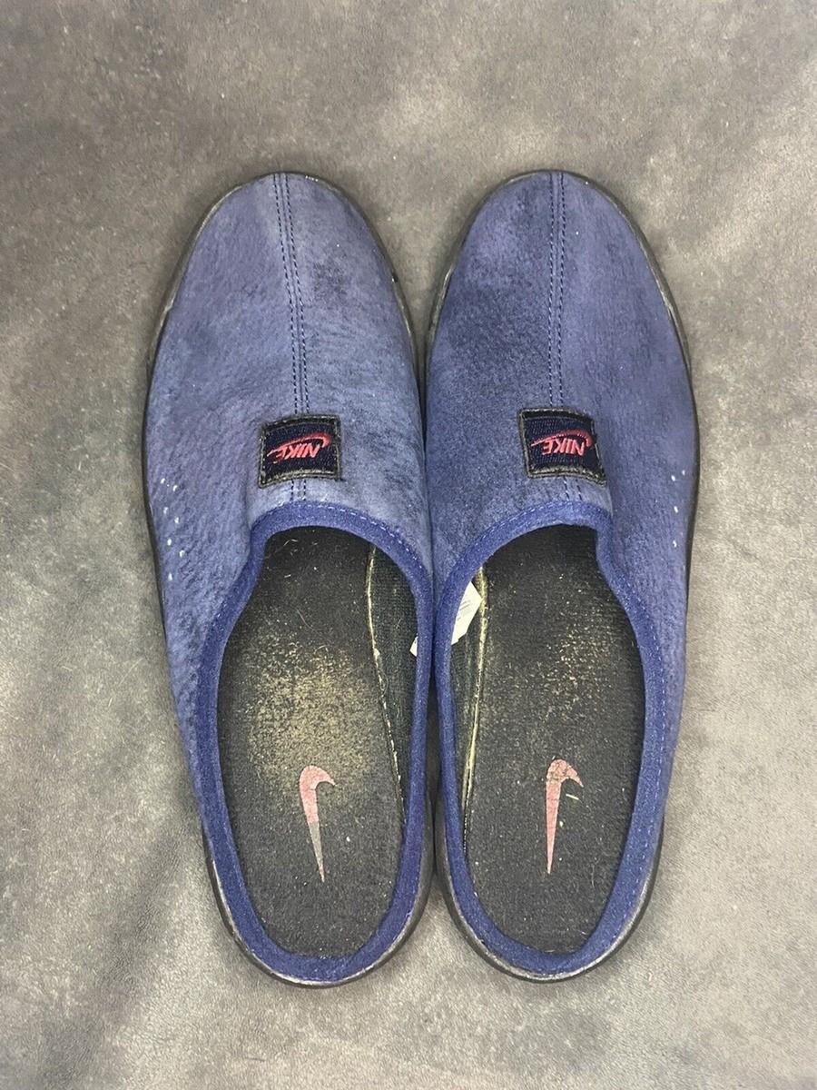 Vintage Rare SAMPLES Mens Nikes Slip On Shoes Blue/Black 