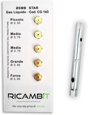Kit 5 Ugelli Universali 6MB GPL per Bombole, Cucine a Gas | Misure Differenti (P