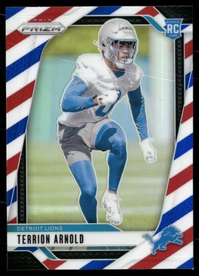 2024 Panini Prizm #389 Terrion Arnold Red White and Blue
