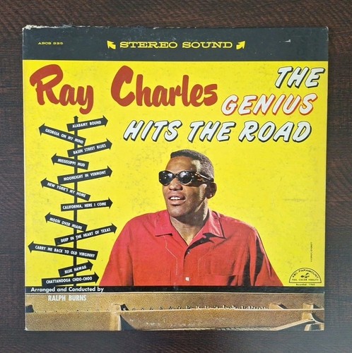 Ray Charles The Genius Hits The Road 1960 ABCS 335 Vinyl Record LP G+ - Picture 2 of 21