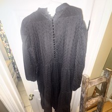 Amish Mennonite Cape Dress Modest Handmade Womens 38Bx30W Black