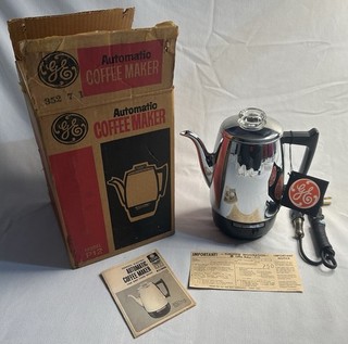 New In Open Box!! Vintage General GE Electric Automatic Percolator Coffee Pot