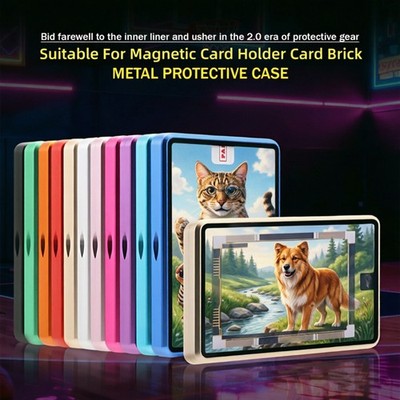 1/2/4pcs One Magnetic Trading Card Case Holder Touch Protector for 35-130pt Slab
