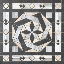 36" x 36" Tile Medallion Mosaic - Porcelain tile series, wall or floor M1 