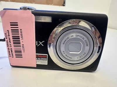 Nikon Coolpix S220 10MP Digital Camera Black 3x Optical Zoom Tested Working