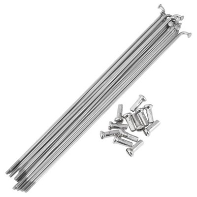 12er Set 14 Fahrradspeichen 148 mm aus Edelstahl 304 silberfarben