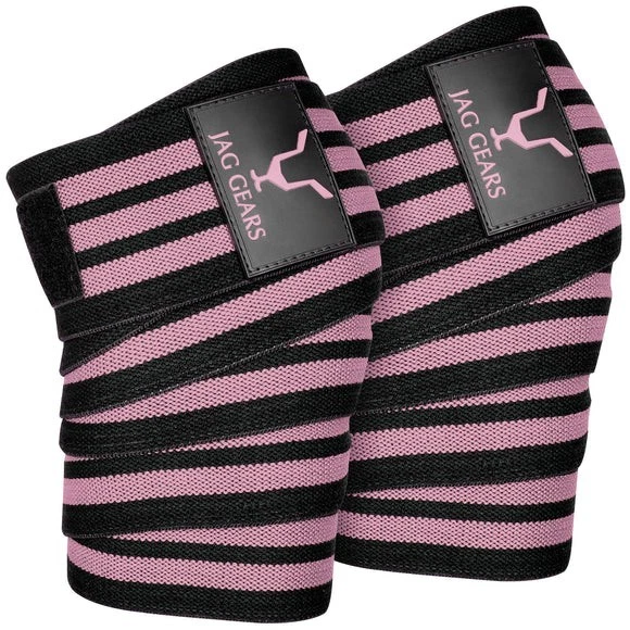 Knee Wraps Weight Lifting Bandage Straps Braces Sleeves Powerlifting Gym JAG - Image 3 of 4