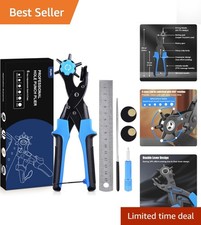 Elegant Professional Leather Hole Puncher Set - 6 Sizes  Ergonomic Design