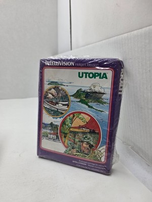 NEW SEALED UTOPIA WITH CRUSHED BOX GAME FOR INTELLIVISION CONSOLE  #D38