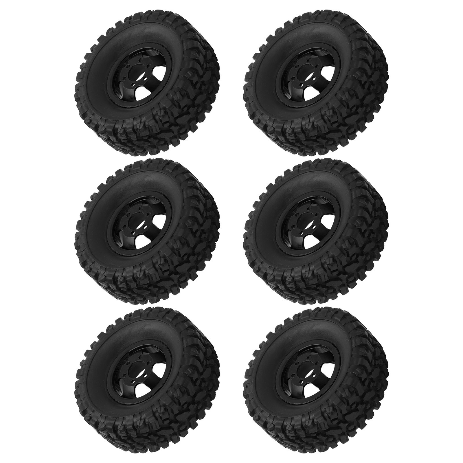 RC Rubber Tires With Aluminum Alloy Wheel Hub For WPL C14 C24 C34 C44 B14 B24 B1