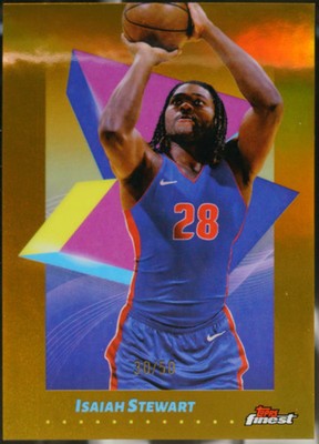 2024-25 Finest - Gold Refractor #28 Isaiah Stewart /50 Basketball NM