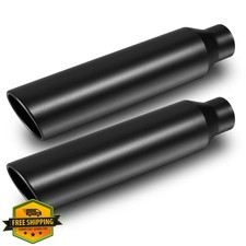 Tmofms Exhaust Tip Black 2.5x4x18 2 Pack