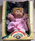 1984 Cabbage Patch Kids Doll / Alyson Lynnea / with Box / Blonde Hair Green Eyes