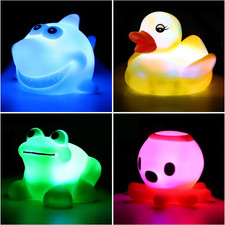 Bath Toy 4 Pack , Can Flashing Colourful Light, Floating Bath Toy, Light up Bath