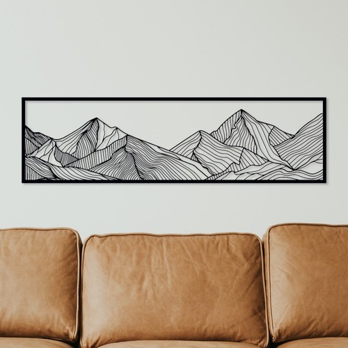 Wandbild aus Holz Berge Holzschild zum Aufkleben Bergliebhaber Deko Bergsteiger - Bild 9 von 9