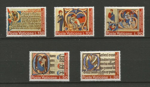 Vatican 1972 année du livre série de 5 timbres non oblitérés /TR5669