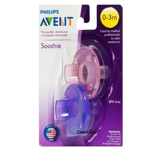 avent pacifier philips soothie newborn months purple pack pink baby