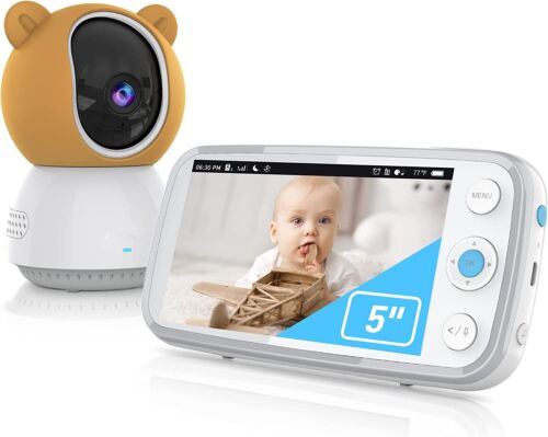 Baby Monitor, 2K QHD 5’’ Video Baby Monitor with Camera and Audio, No WiFi - Picture 1 of 6