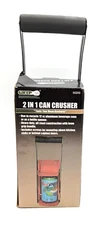 Can Crusher 12 Oz Wall Mounted Heavy Duty Red Aluminum bu Grip