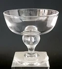 Steuben Crystal 7877 Baluster Form Teardrop Stem Champagne / Sherbert 3 3/4" T.