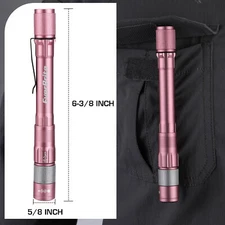 EverBrite Pen Light Pink 300 Lumens Zoomable LED with Clip, Memory Function