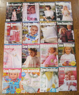 LOT OF   16    SEW BEAUTIFUL   WITH PATTERNS INCLUDED 1995 - ISSUE NO. 120  2008