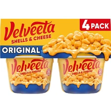 Velveeta Shells & Cheese Original Microwavable Macaroni and Cheese Cups 4 ct