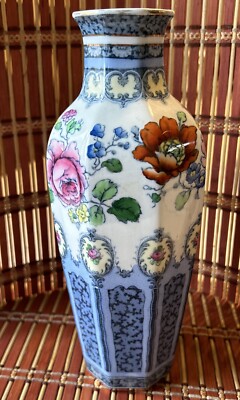 VTG 9  Losol Ware Keeling & Co Burslem Floral Vase-Made In England