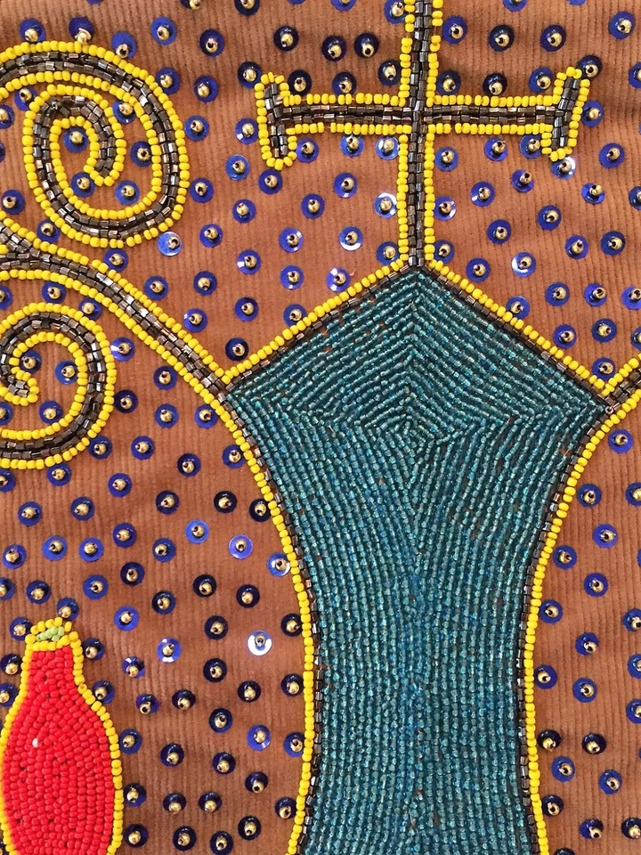 Throw Pillow Cushion Cover Pillow Sham Hand Beaded by Jean Baptiste Jean Joseph - Image 4 of 4