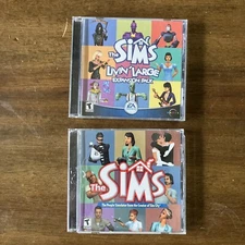 The Sims & Sims livin' large Expansion Pack PC  Simulation Game, Manual and Key