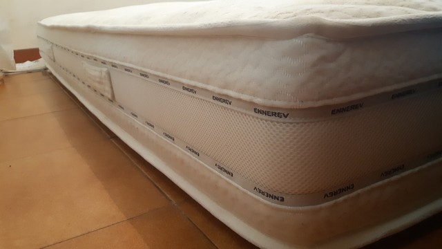 Materasso Matrimoniale 160X200 Ennerev in pregiato Kapok. Bianco. 1000 molle Materasso Matrimoniale 160X200 Ennerev in pregiato Kapok. Bianco. 1000 molle
