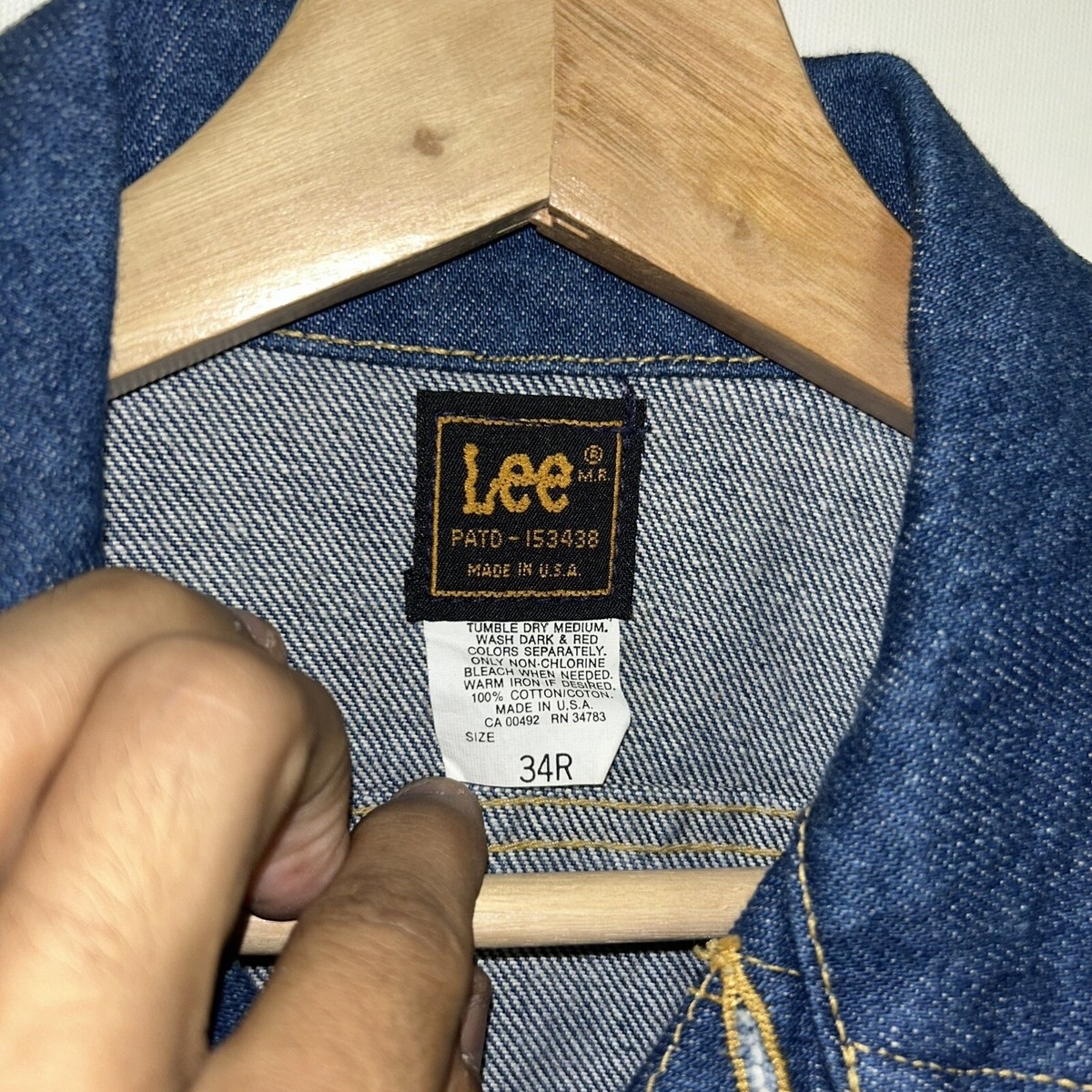 Vintage 1980's Lee Basic Trucker Denim Jacket, Deadstock NWT, Size