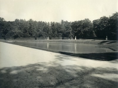 Frankreich Versailles Schloss Basin du Miroir altes LP Foto 1900