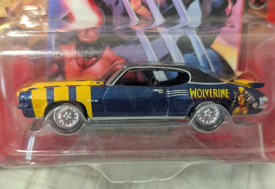 Johnny Lightning X-Men Wolverine 1971 Pontiac GTO Judge NEW Marvel - Image 3 of 4