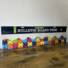 CaseMate Puzzle Piece Bulletin Board Trim - 15 Pieces- New