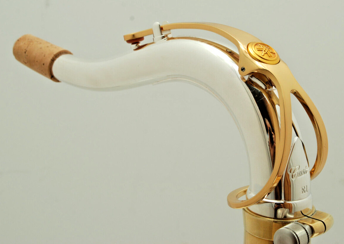 Yamaha TE1 Silver Plate/Gold Lacquer Custom E1 Tenor Saxophone Neck.