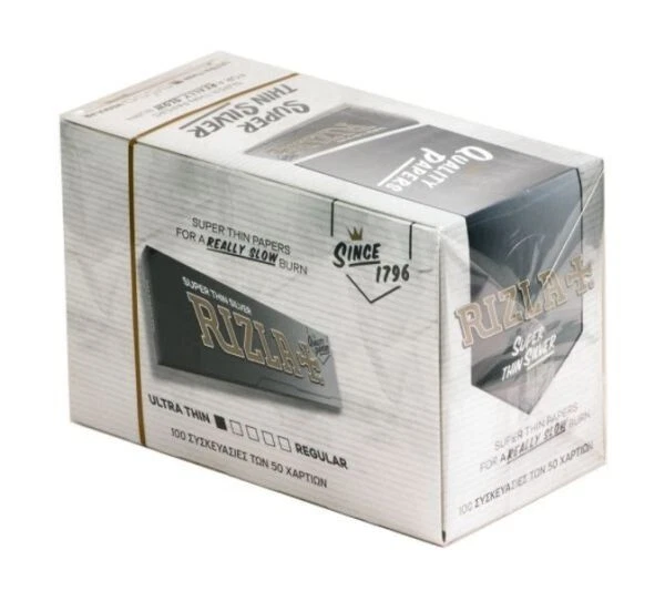 Original Rizla Silver Standard / Regular Size Rolling Papers 50 Booklets - Image 2 of 4