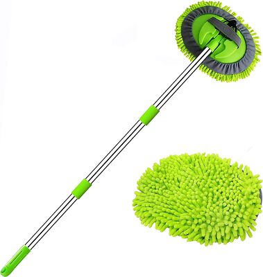 47.5'' Car Wash Brush Mop Cleaning Tool with Long Handle Kit Scratch Free