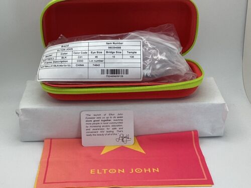 Elton John Designer "Softball" Brillengestell 46-15-130 mit Etui/Putztuch - Bild 11 von 12