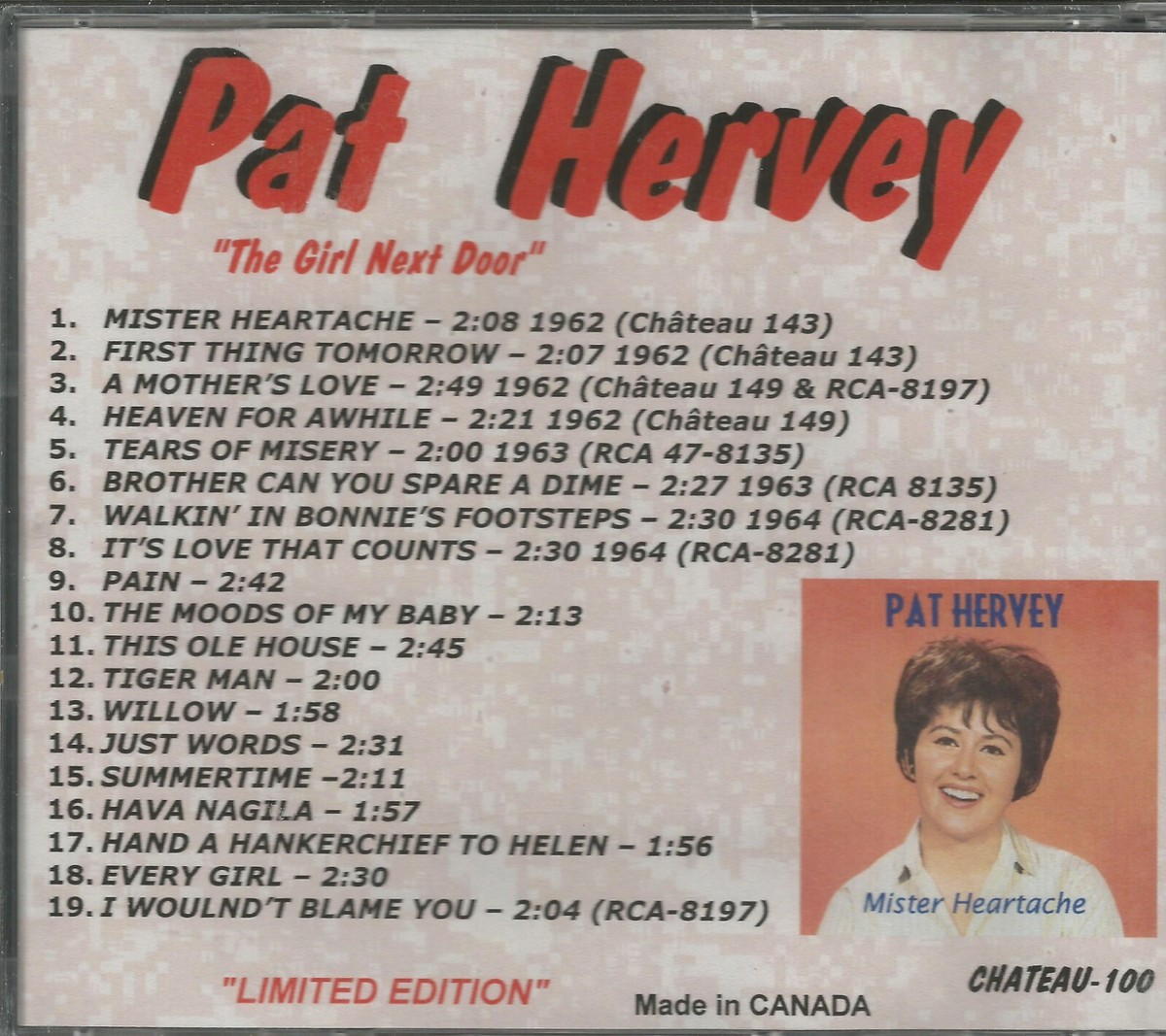 Pat Hervey - The Girl Next Door - CD - Very Good Condition | eBay