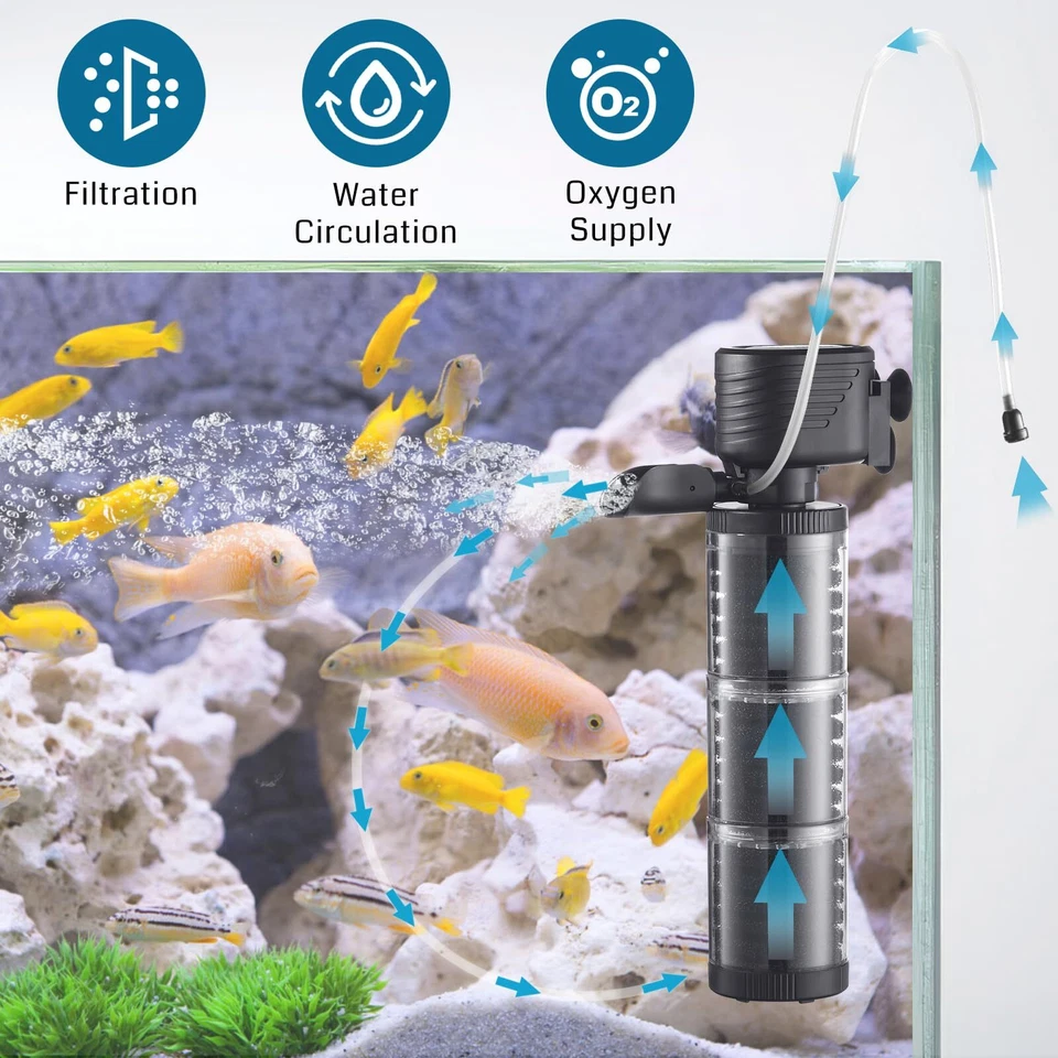 XpertMatic Aquarium Filter for 70-120 Gallon Tank Internal Fish Tank Filter w... - Image 3 of 4