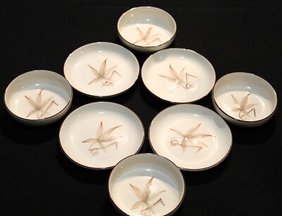 Winfield Passion Flower California USA Set Of 4 Bread Plates & Four Fruit Bowls